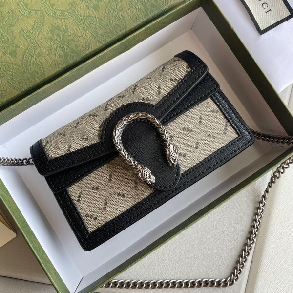 Super Mini Chain Wallet Bag 16,5 Jumbo Letter Denim Patterns Damen Winzige Handy-Geldbörsen Accessoires Kleine kleine Taschen mit Schlüsselanhänger