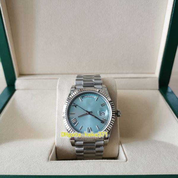 

2022 bpf men watch 228236 40mm ice blue roman dial stainless steel 316l sapphire luminescent 2813 movement mechanical automatic mens watches, Slivery;brown