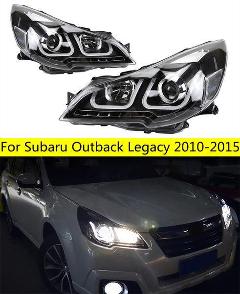 Fari abbaglianti per Subaru Outback Legacy 2010-20 15 LED fari diurni fendinebbia indicatori di direzione lampada anteriore