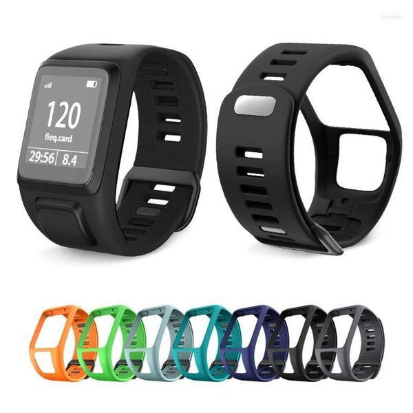 Assista Bands Silicone Substacement Strap para Tomtom Runner 2/3 Spark/3 Watch Watch Band 2 3 Hele22