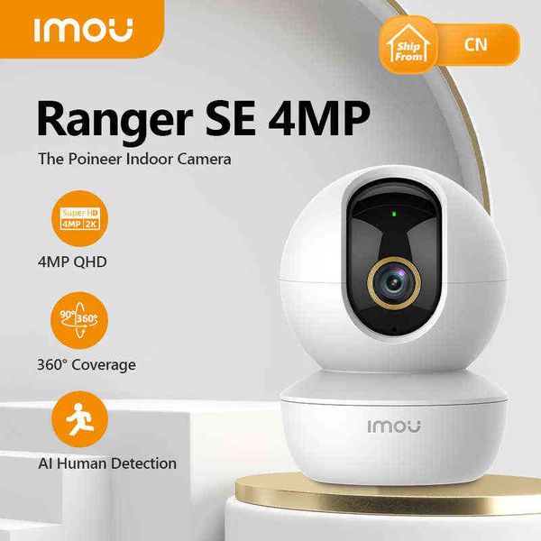 Dahua Imou Ranger SE 4MP 4X Digital Zoom Ai Detect Human Câmera Bebê Surveilância de Segurança IP sem fio CCTV Interior Câmera 4MP AA220315