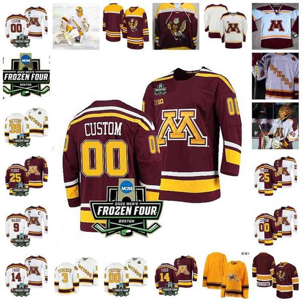 

xflsp frozen four championship minnesota golden gophers stitched hockey jersey custom amanda kessel dani cameranesi hannah brandt megan boze, Black