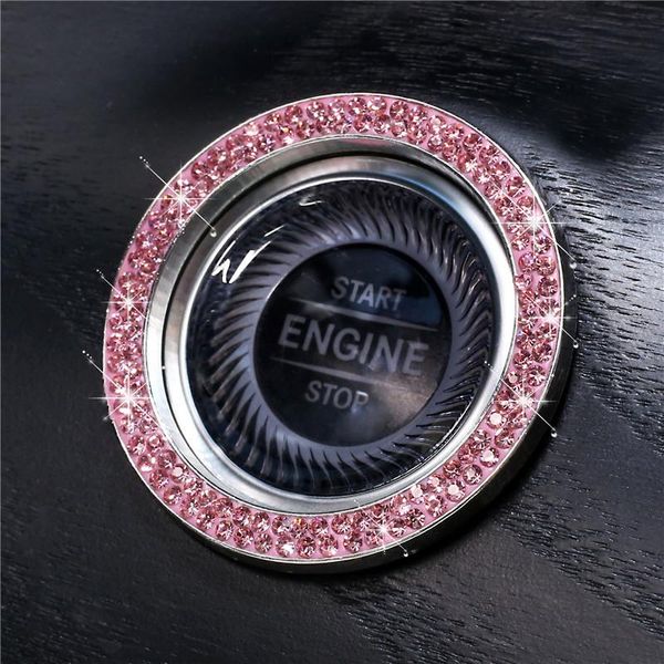 Decorações de interiores 1pc Crystal Rhinestone Car EMPLEMER RING ABETO AUTO STOP STOP MOTOR IGNIÇÃO TENAS DE TENAS DE