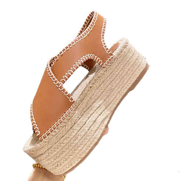 

sandals spring summer fashion new roman genuine leather shoes cross vamp weave platform sandals toe open wedges rising height, Black