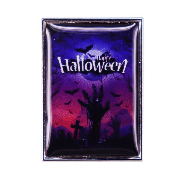 

zombie metal brooch pin happy halloween party jewelry gift, Blue