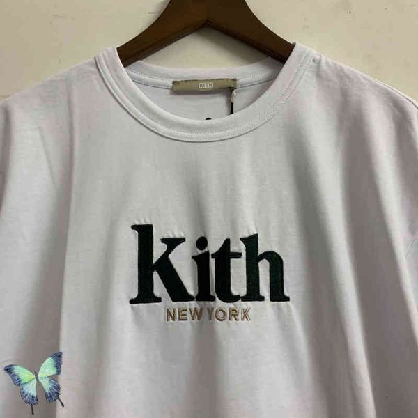 

clothing t-shirt oversized kith embroidery letter york limited t shirt men women teefbzr, White;black