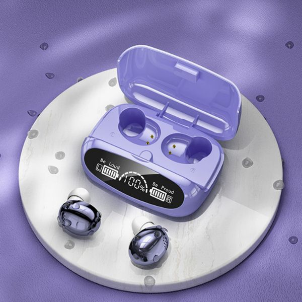 

m32 wireless bluetooth earphones hifi surround sound led screen display ipx7 waterproof no delay electroplating fashion headsets