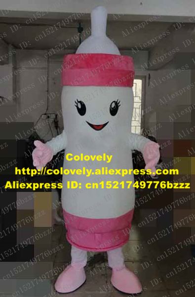 Mascot boneca traje fantasia branco alimentador mascote traje mascotte enfermagem mamadeira alimentação-garrafa com olhos negros grande teto branco no.3517 fre