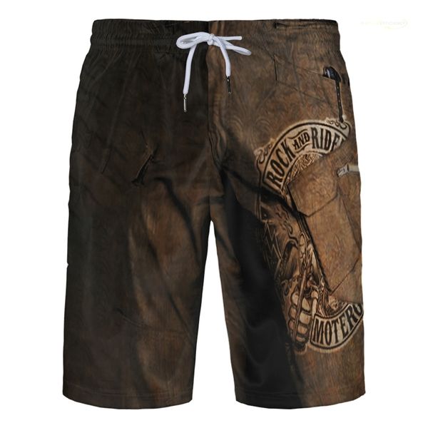 

summer sport man shorts retro 3d printed casual pants beach clothes swimsuit bermuda surf quick drying mesh 220615, White;black