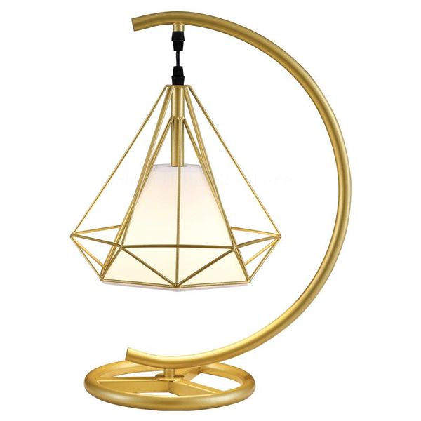 Tischlampen Moderne einfache LED-Lampe Nordic Golden Diamond Lampenschirm Wohnzimmer Dekoration Schlafzimmer Nachttisch Küchenbeleuchtung