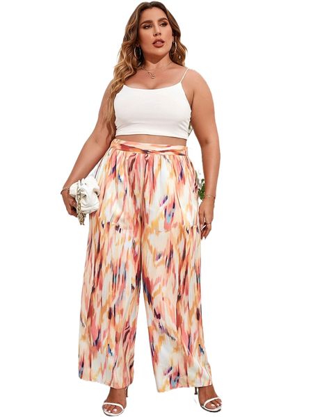 

plus tie dye ruched pants e9yn#, Black