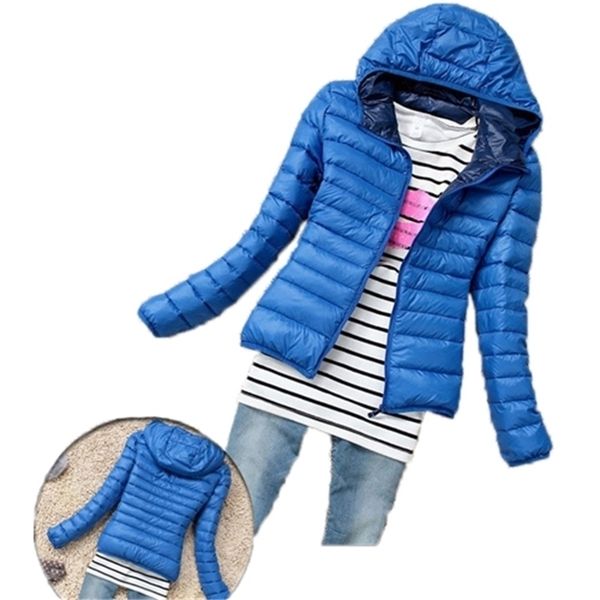 

jacket hooded coat plus size thicken winter short cotton padded outwear casual slim women jackets y201012, Black;brown