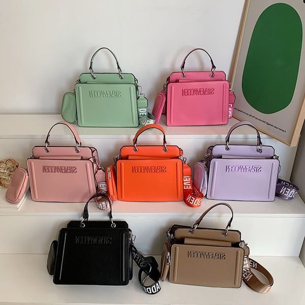 

50%off 2022 new women's bag fashion handheld msenger trend women designer wide shoulder handbag letter small square crossbody bags