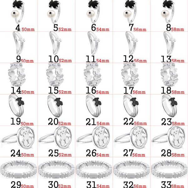 

fahmi 100% s925 sterling silver fashion ring female light luxury gift couple personality original jewelry for women lady bear zirc354z