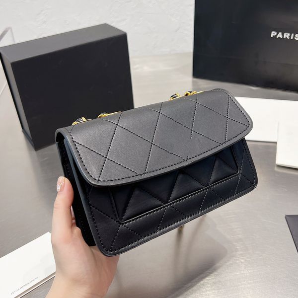 

womens mini flap chain shoulder bags genuine leather underarm bag luxurious gold metal classic timeless quilting crossbody bag luxury design