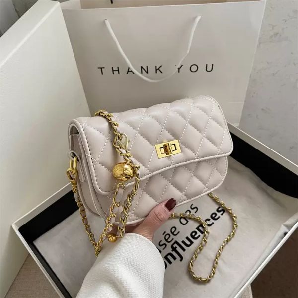 

hbp popular niche bag women's bag french 2022 high-end fashion all-match ins diamond chain messengerbag, Black;red