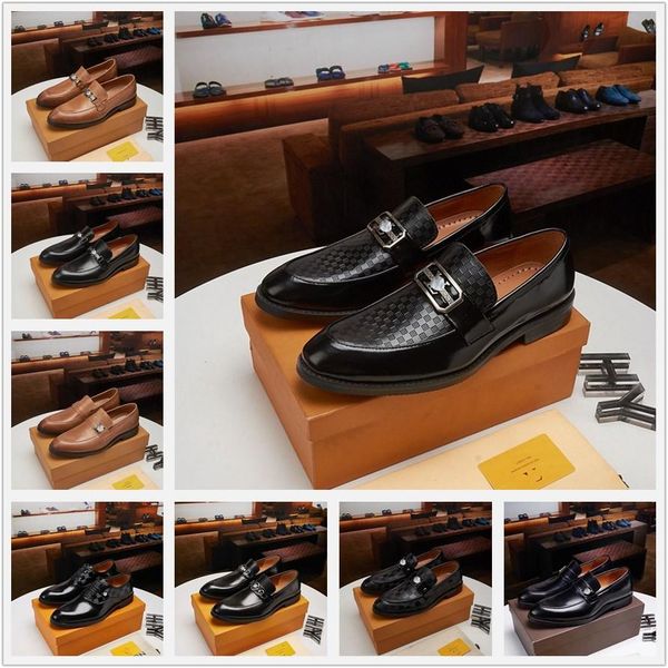 

aa size 38 to 45 mens oxford shoes wingtip genuine calf leather luxury brand lace up business office brogue designer dress shoes for men 11, Black