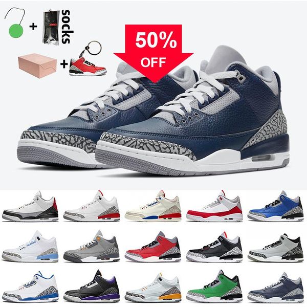 

with box georgetown midnight navy jumpman 3 mens basketball shoes 3s cool grey unc laser orange katrina black cement tinker hatfield v