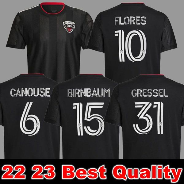 

mls 2022 2023 washington dc united soccer jersey 16 perez 4 hines-ike 13 brillant 5 moreno 31 gressel canouse rooney football shirt kits, Black;yellow
