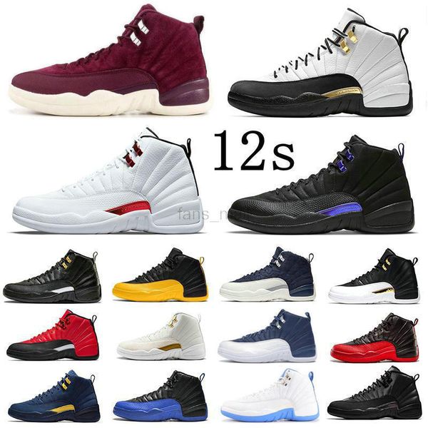 

12 mens jumpman 12s boots shoes french blue black playoffs university blue taxi ovo white cny nylon michigan sports sneakers