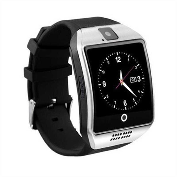 

q18 smart wristbands watches bluetooth smartwatch tf sim card nfc with camera chat software compatible android cellphones with retail packin
