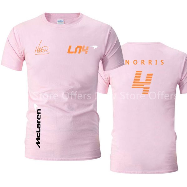 

2022 f1 team racing men's and women's t shirts summer short sleeve formula apparel lando norris mclaren, White;black