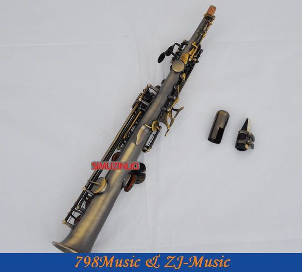 

professional antique brass eb sopranino saxophone sax low bb to high e-abalone buttons