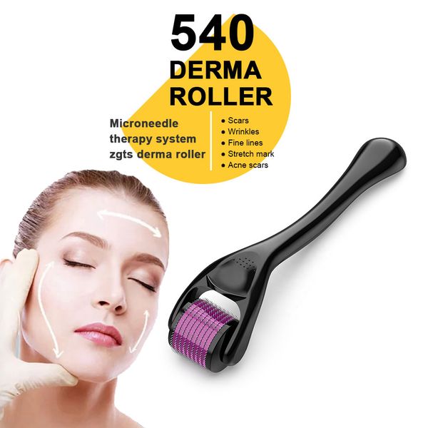 Face Beauty descartável 540 agulhas Titânio Microneedle Dermaroller System Micro agulha Skin Derma Roller