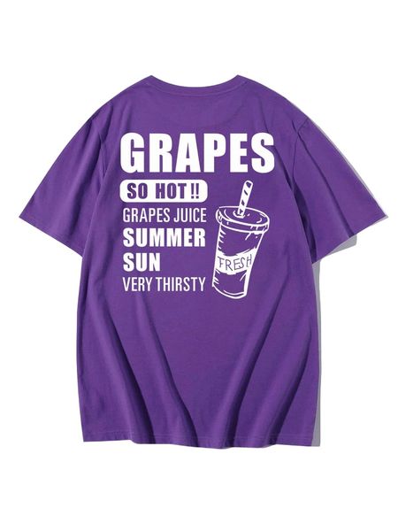 

men slogan & drink print tee z1bs#, White;black