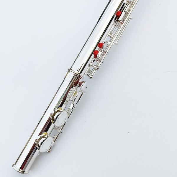 

jfl-511es 16 holes closed c key flute cupronickel silvering flauta transversal instrumentos musicales case