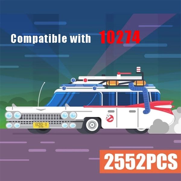 Совместимо с 10274 Ghostbusters Ecto 1 Building Block 2352PCS сериал Movie Bricks Toys for Kids День рождения рождественские подарки 220715