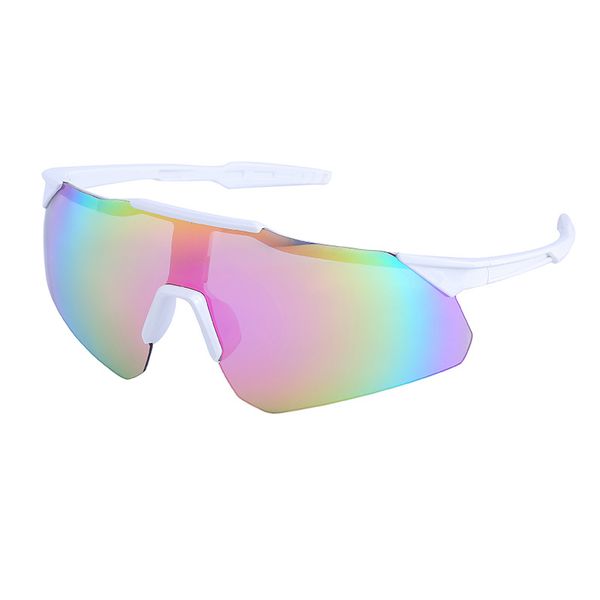 

dazzling bicycle cycling sunglasses female senior sense ins conjoined lens outdoor sports sun glasses male uv400 sun protection, White;black