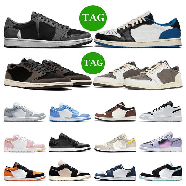 

1s men basketball shoes 1 reverse mocha black phantom unc midnight navy triple white green paint drip women outdoor sports trainers