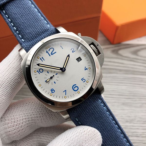 

watch automatic mechanical mens watches for men wristwatch 47mm classic business designer wristwatches stainless steel case montre de luxe, Slivery;brown