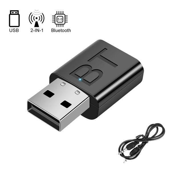 USB Bluetooth 5.0 Receptor de transmissor Estéreo RCA RCA 3,5 mm Adaptador auxiliar para tv PC Headphones Home Car Car HiFi Audio