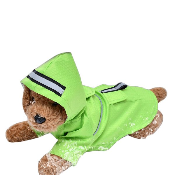 Abbigliamento per cani Cani di piccola taglia Impermeabile Creativo tasca a doppio strato riflettente antivento antipioggia a prova di neve Teddy Than orso schnauzer Pomerania cat pet impermeabili