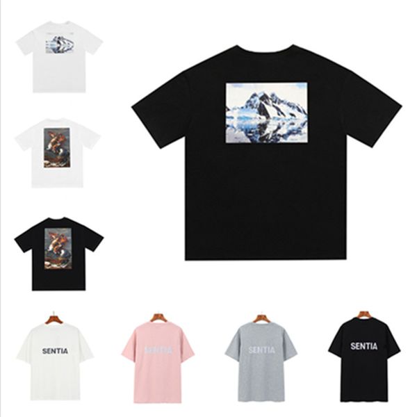 

men's polos designer tide t shirts chest letter laminated print short sleeve high street loose oversize casual t-shirt 100% pure cotton, White;black