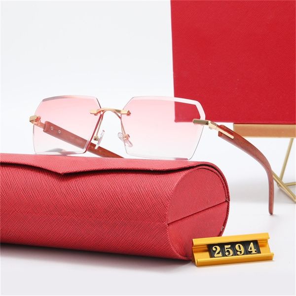 

sun glass eyewear new men's and women's square frameless metal sunglasses small frame fashion sunglasses 2594 with cases, White;black