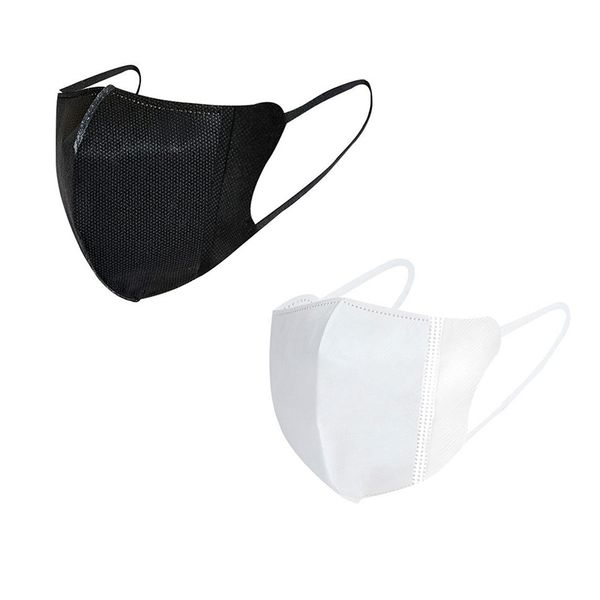 

3d disposable face masks breathable summer 3-ply non-woven cup dust masks with elastic earloop for men women daily use