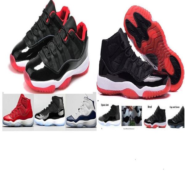 

kids big boy girls prom night kids 11 basketball shoes 11s 2021 iridescent 302m, Black