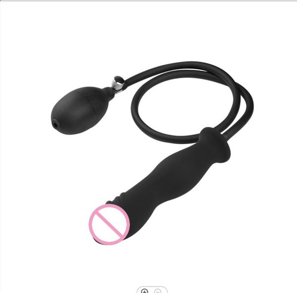 Adultos sexy brinquedo mulheres mulheres infláveis ​​bomba de bomba de pênis anal plug g de bumbum g spot estimulador de silicone macio produtos