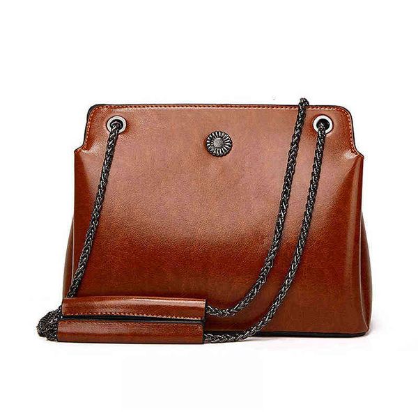 

designers bags bag 2022 new leather women's bag single shoulder fashion messenger layer cow trend chain