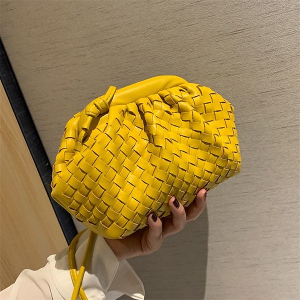 

luxury ladies weave soft leather crossbody shoulder s for women fashion female handbag and lady hobo bag 220602