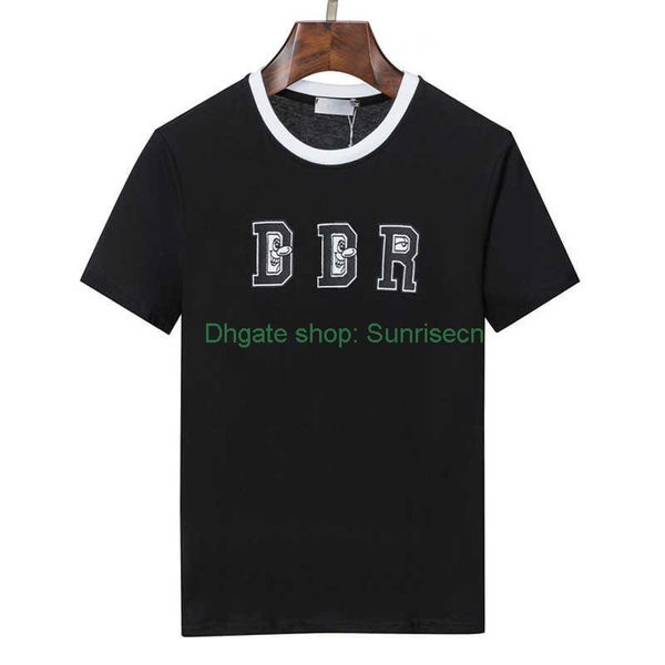 

2022 mens t shirt designer shirts for men women loose tees woman with letters casual man tshirt print short sleeves sell asian size, White;black
