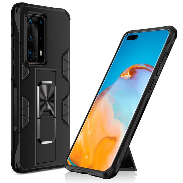 Capas para Huawei P40 Pro CHOQUE à prova de choque Suporte de carro magnético anel de volta para Huawei Y5 Y6 2019 p Smart 2020 Honra 10 Lite 8A 8S 9A