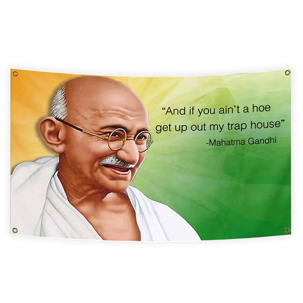 

and if you aint a hoe get up out my trap house flag 3x5 ft with brass grommets for college dorm frat man cave party decoration