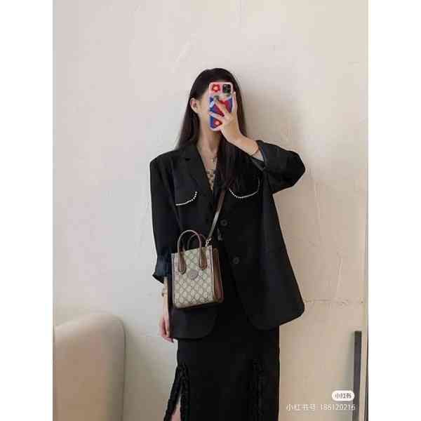 

designers mini tote bag with interlocking g rade quality luxury bags, Black;red