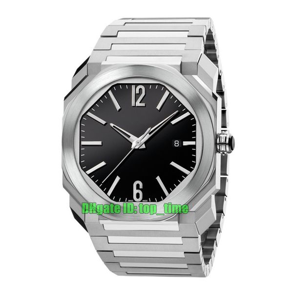 

4 styles watches 102031 bgo41bssd octo a2813 automatic men's watch black dial stainless steel bracelet gents sport wristwatches, Slivery;brown