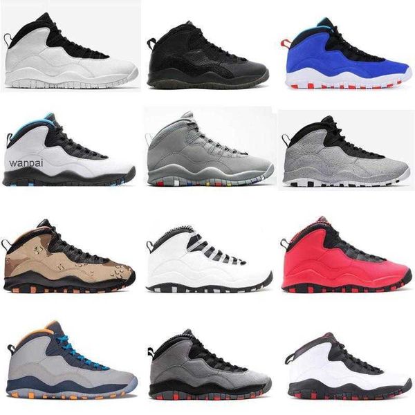

2022 men sports trainers sneakers jumpman 10 10s retro mens basketball shoes seattle westbrook class of 2006 cement steel grey smoke tinker