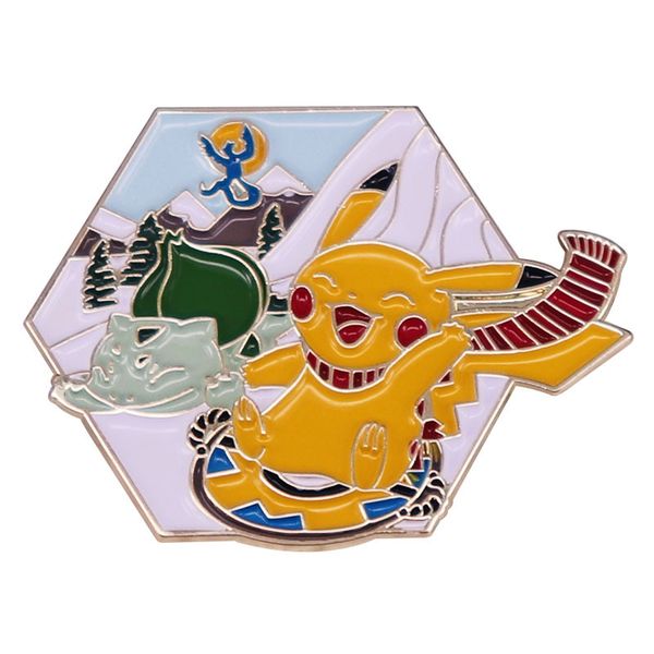 

cute anime movies games hard enamel pins collect metal cartoon brooch backpack hat bag collar lapel badges women fashion jewelry s5018, Blue